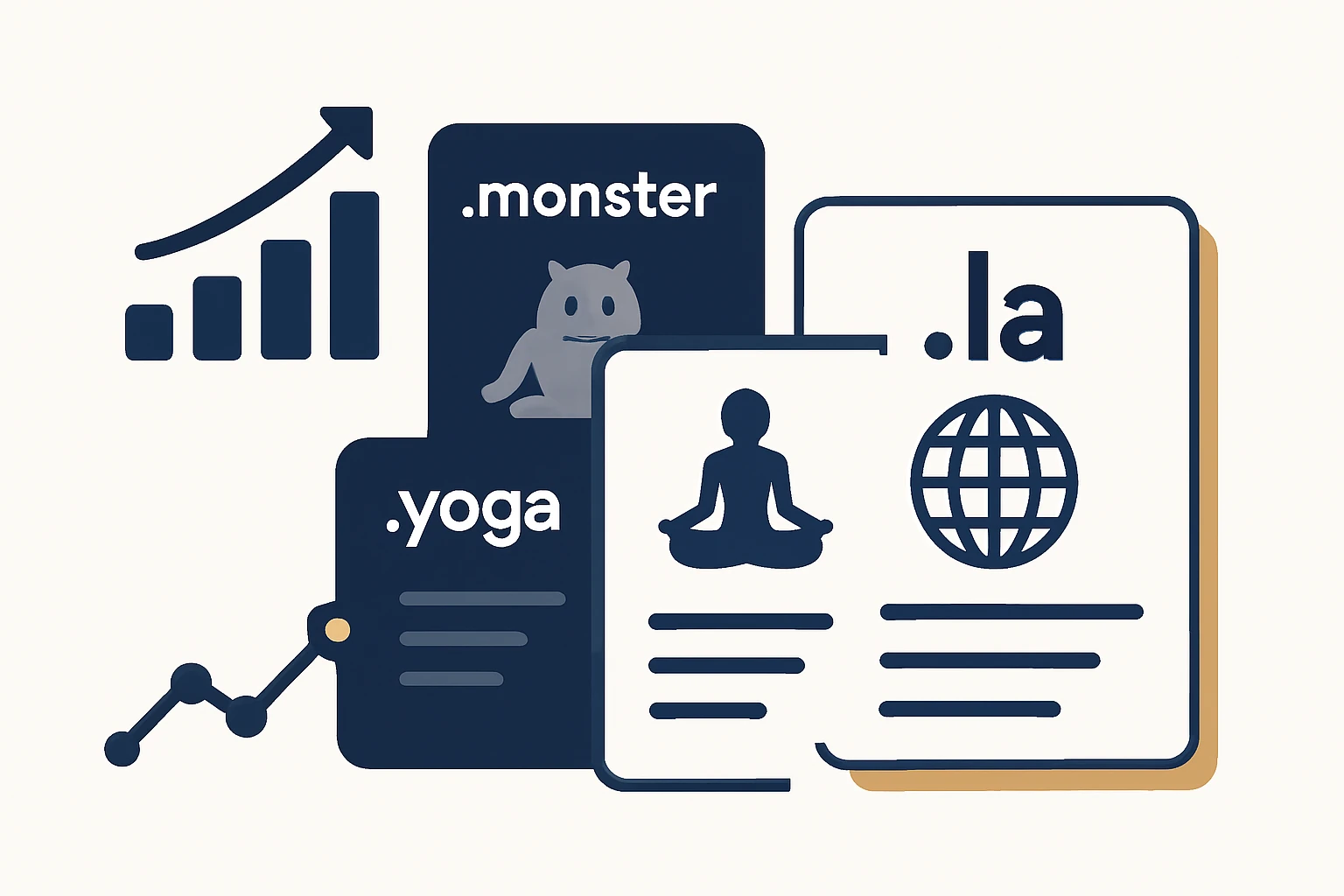 Strategic Niche TLDs for Premium Domain Portfolios: Evaluating .la, .yoga, and .monster Extensions